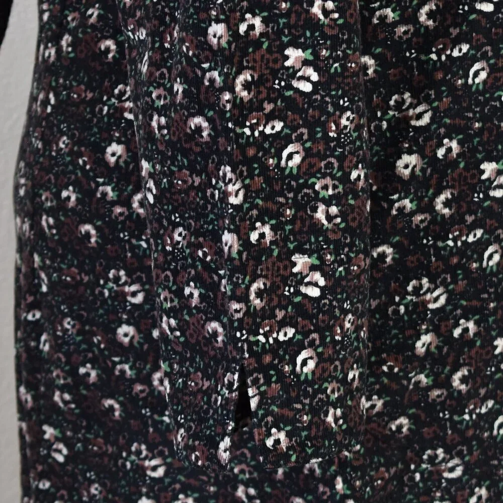 Vintage La Cera Corduroy Floral Dress NEW - M - Picture 5 of 12